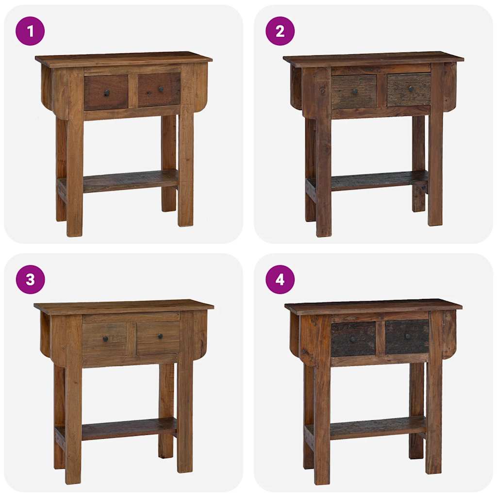 Konsolinis staliukas, 80x35x80cm, mišri perdirbta mediena