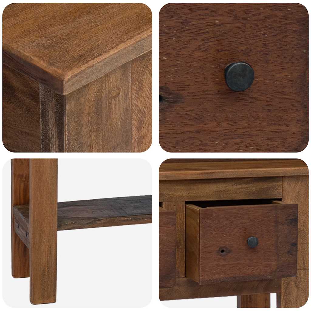 Konsolinis staliukas, 80x35x80cm, mišri perdirbta mediena