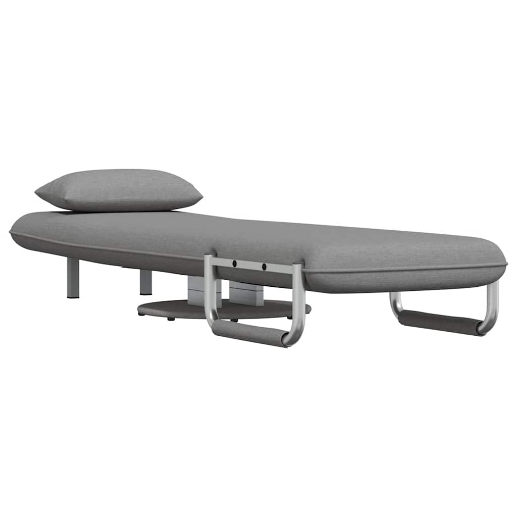 Supamoji kėdė ir sofa-lova, šviesiai pilka, audinys