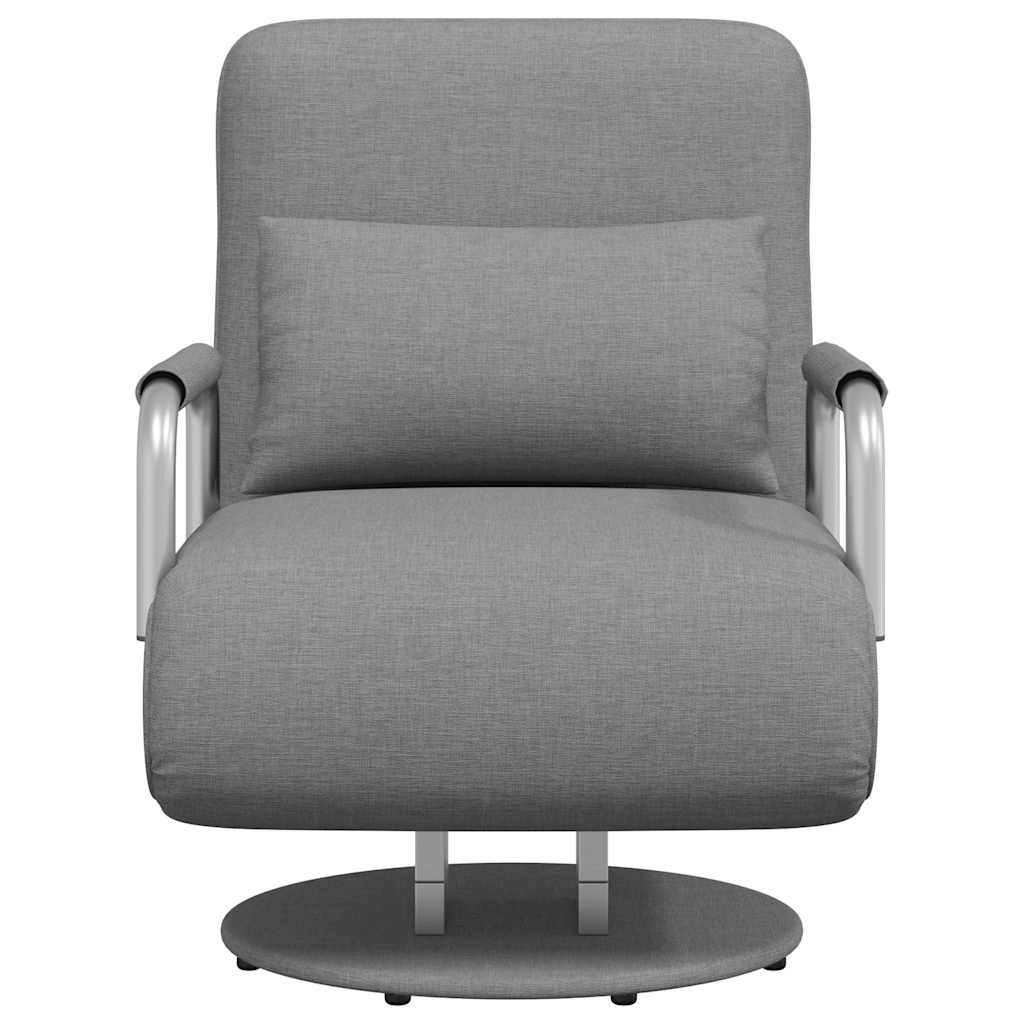 Supamoji kėdė ir sofa-lova, šviesiai pilka, audinys