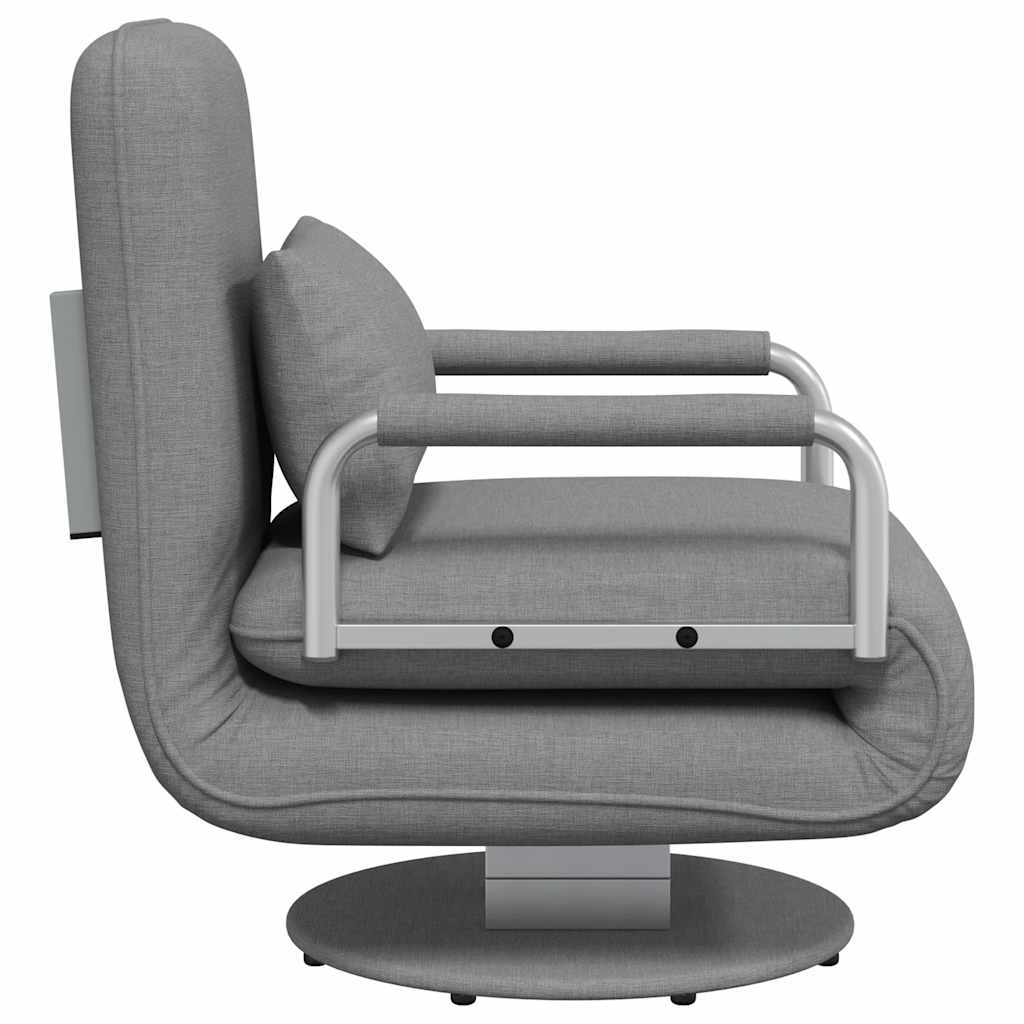Supamoji kėdė ir sofa-lova, šviesiai pilka, audinys