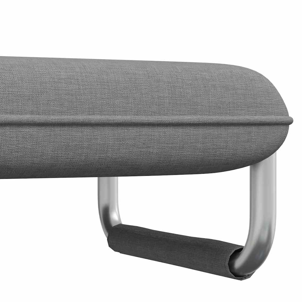 Supamoji kėdė ir sofa-lova, šviesiai pilka, audinys