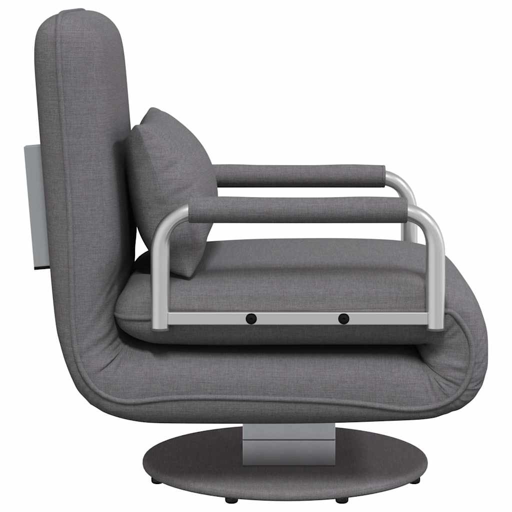 Supamoji kėdė ir sofa-lova, tamsiai pilka, audinys