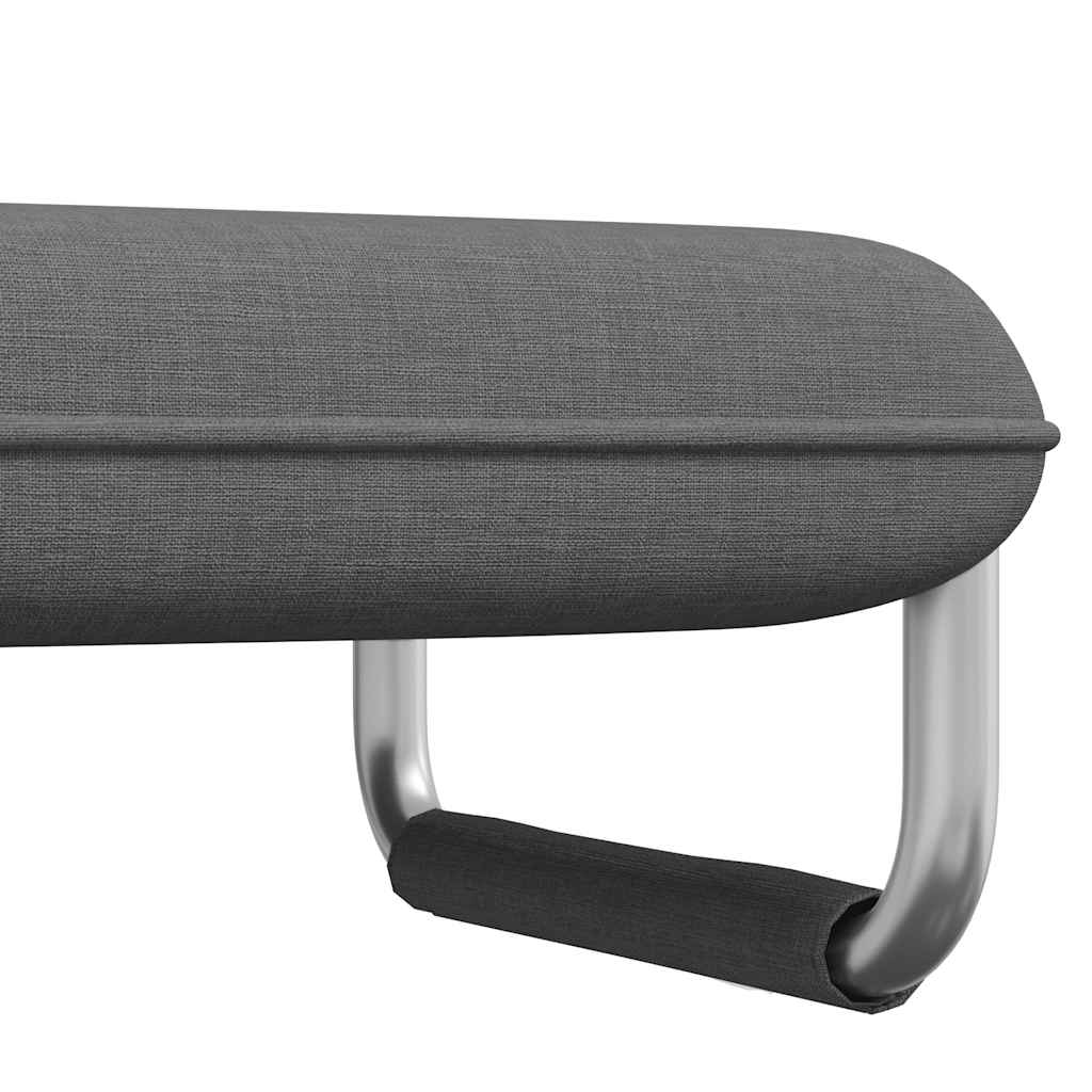 Supamoji kėdė ir sofa-lova, tamsiai pilka, audinys