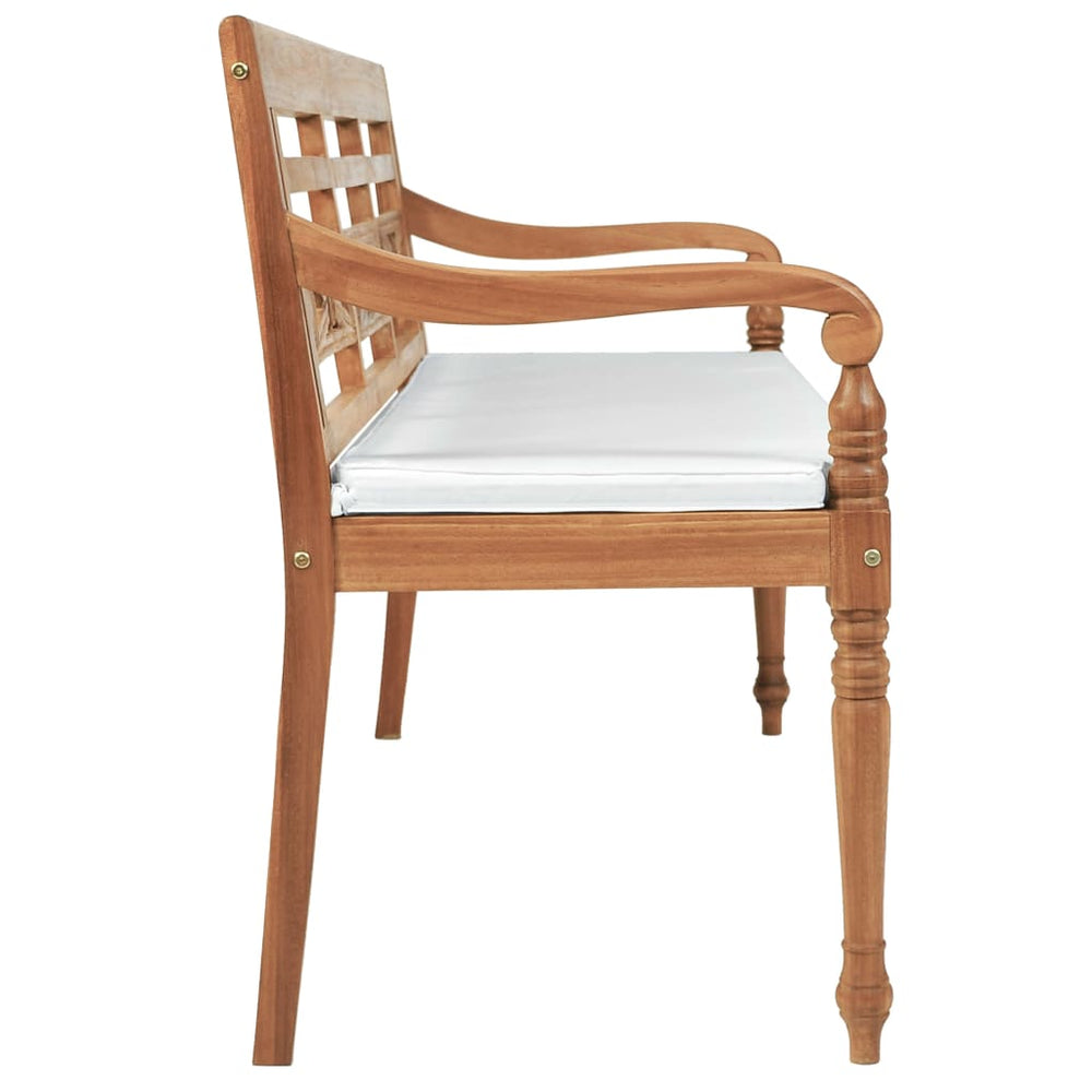 Batavia Bench with Cushions, 150 cm, Teak
