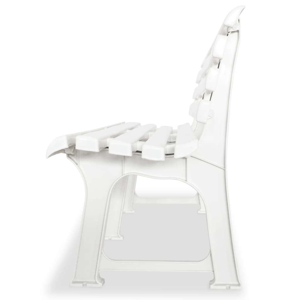 Garden bench, 145.5cm, plastic, white