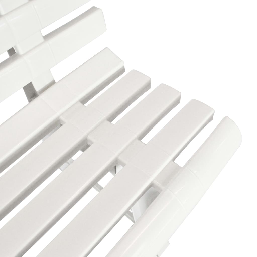 Garden bench, 145.5cm, plastic, white