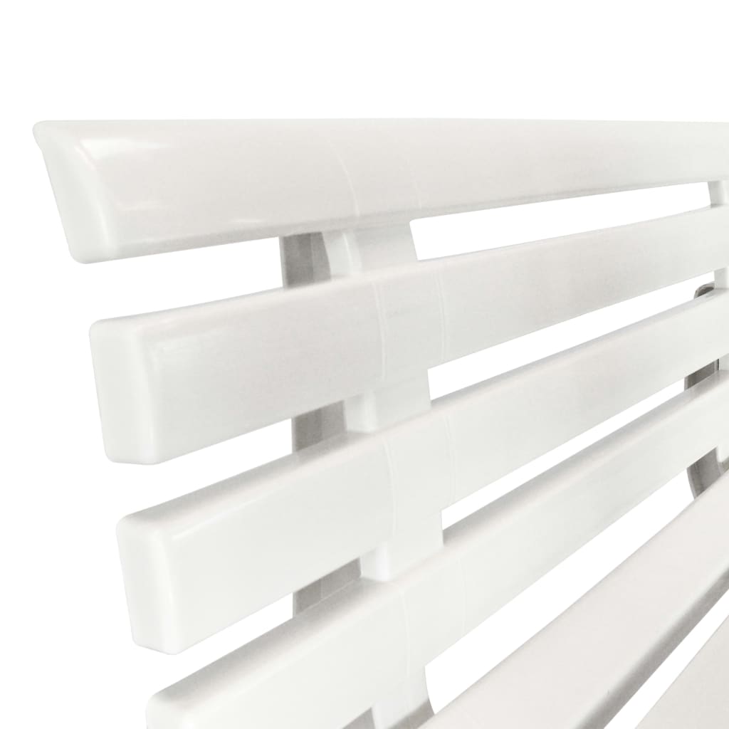 Garden bench, 145.5cm, plastic, white