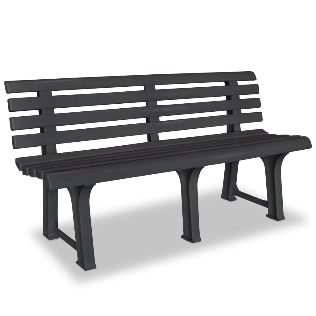 Dārza sols, 145,5 cm, plastmasa, antracīta krāsa