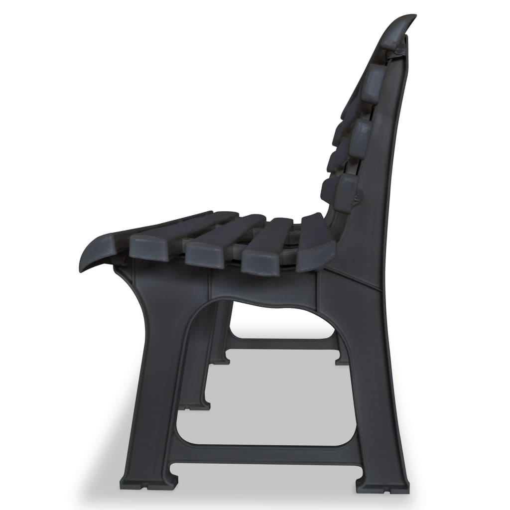 Dārza sols, 145,5 cm, plastmasa, antracīta krāsa