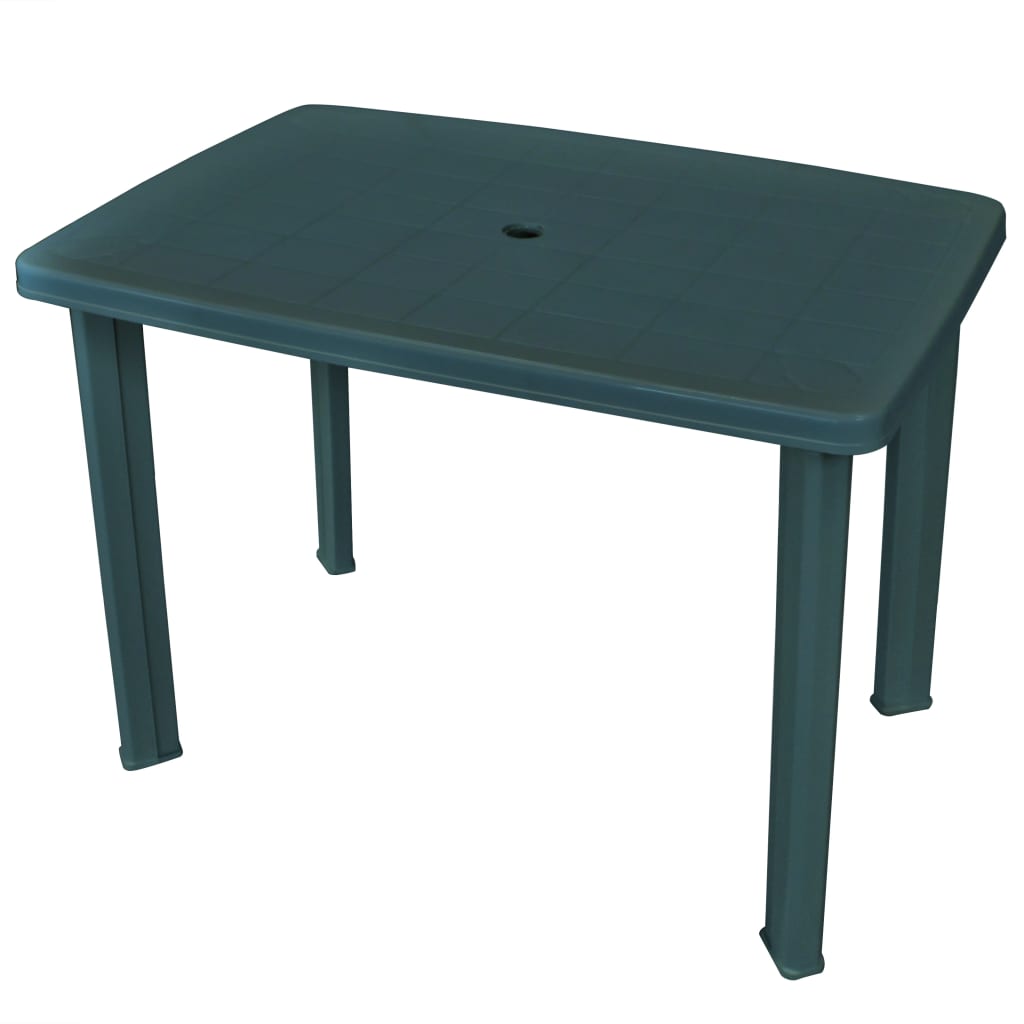 Garden table, green, 101x68x72cm, plastic
