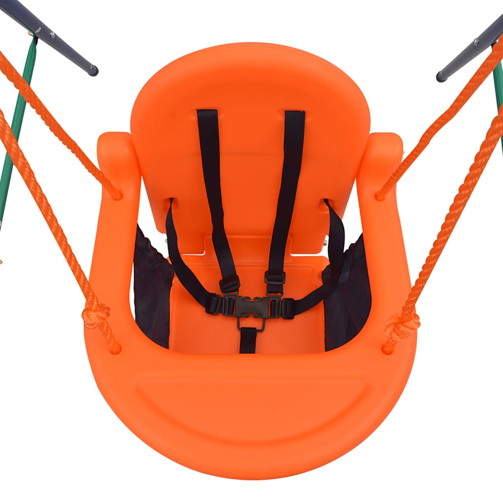 Children's swing 2-1, single, orange