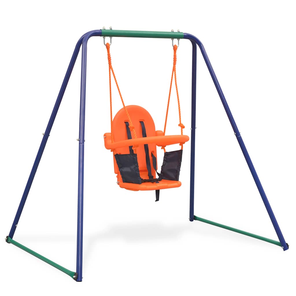Children's swing 2-1, single, orange