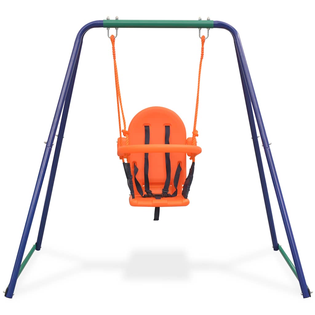 Children's swing 2-1, single, orange