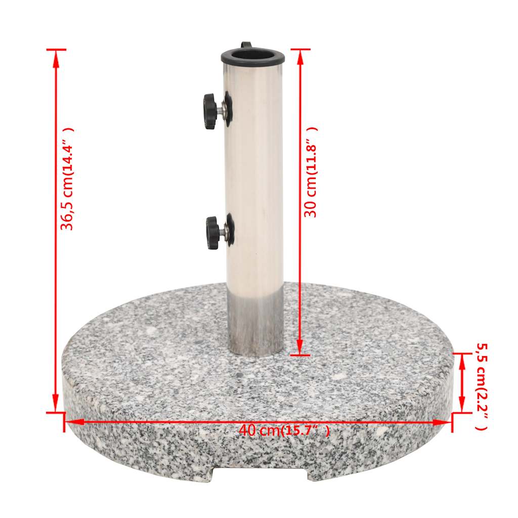 Lietussargu statīvs, granīts, apaļš, 20kg