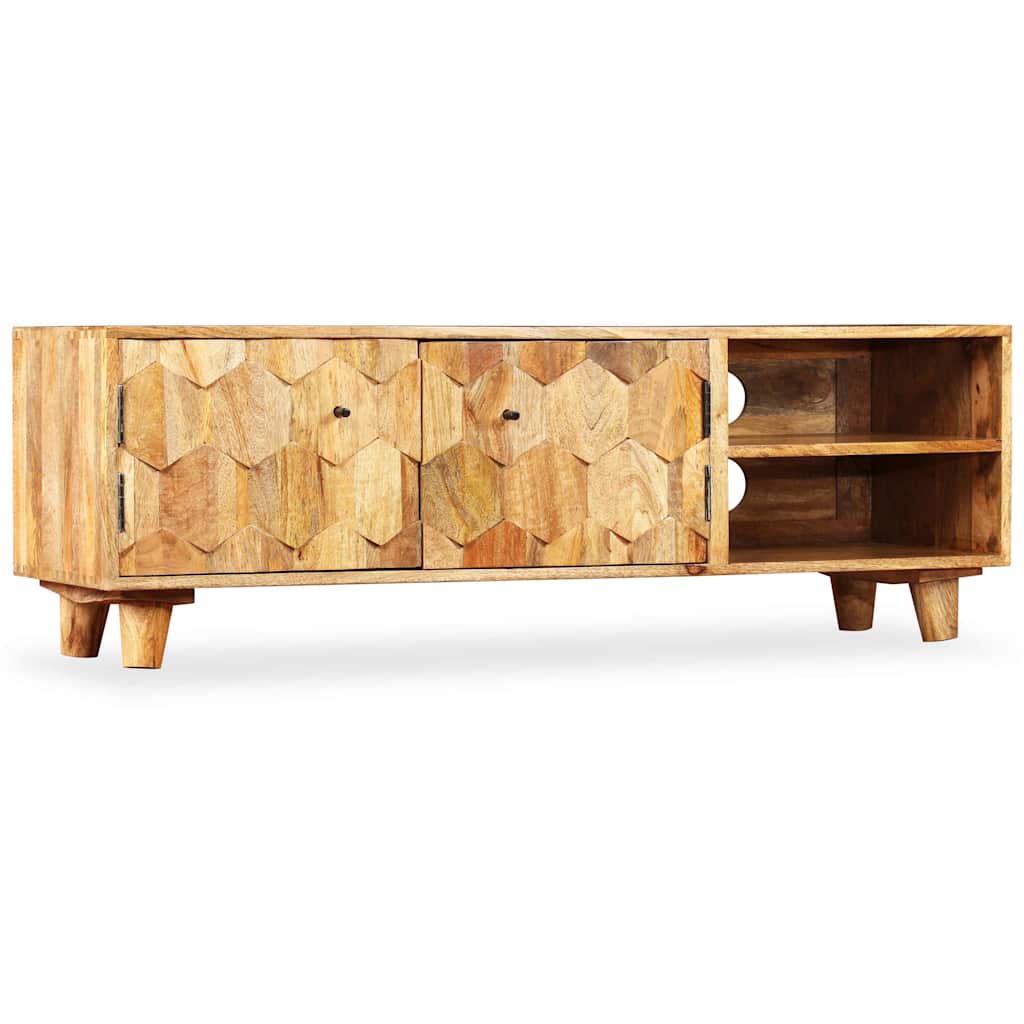 TV spintelė, masyvi mango mediena, 118x35x40cm