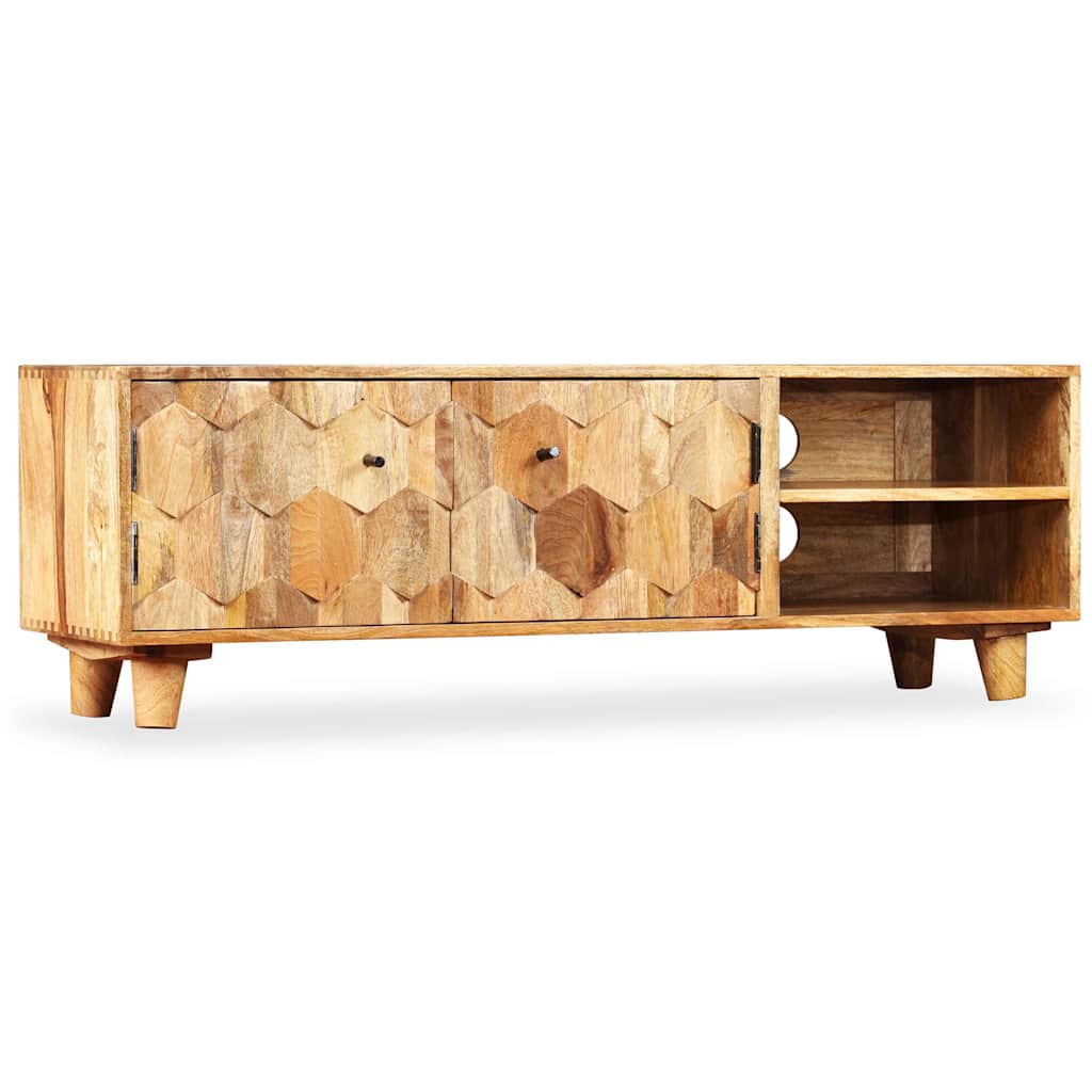 TV spintelė, masyvi mango mediena, 118x35x40cm