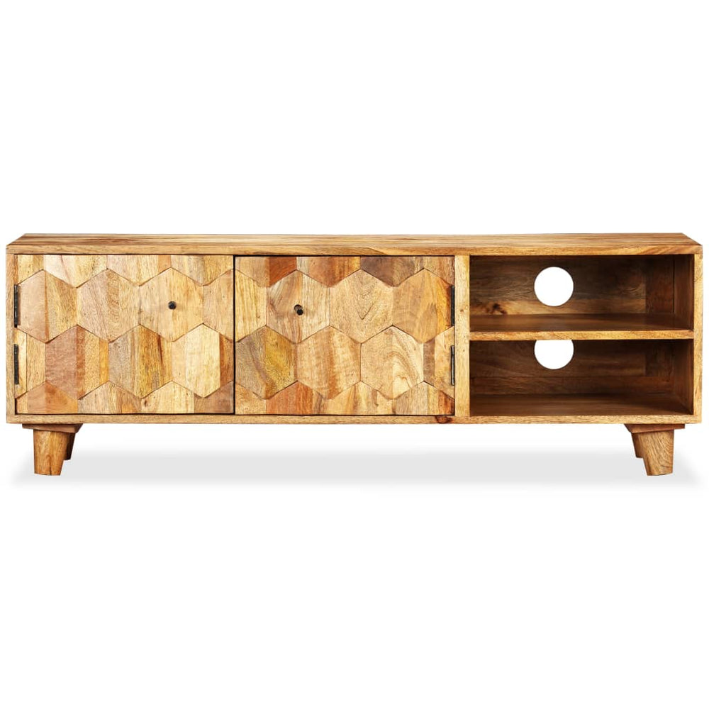 TV spintelė, masyvi mango mediena, 118x35x40cm