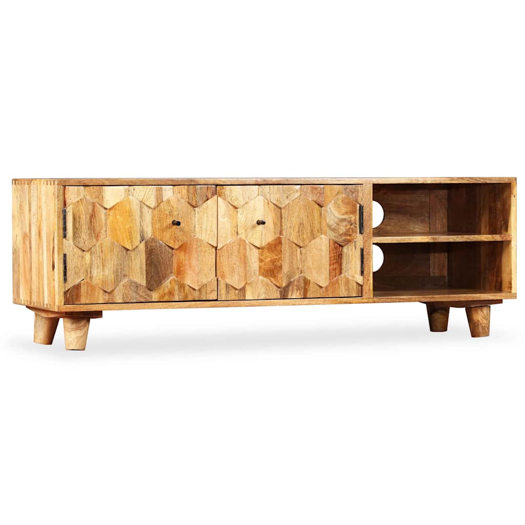 TV spintelė, masyvi mango mediena, 118x35x40cm