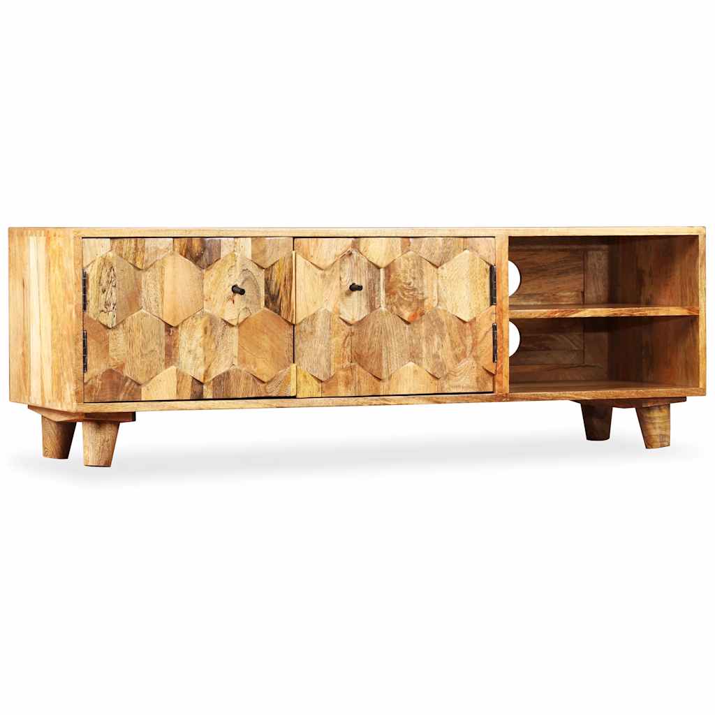 TV spintelė, masyvi mango mediena, 118x35x40cm
