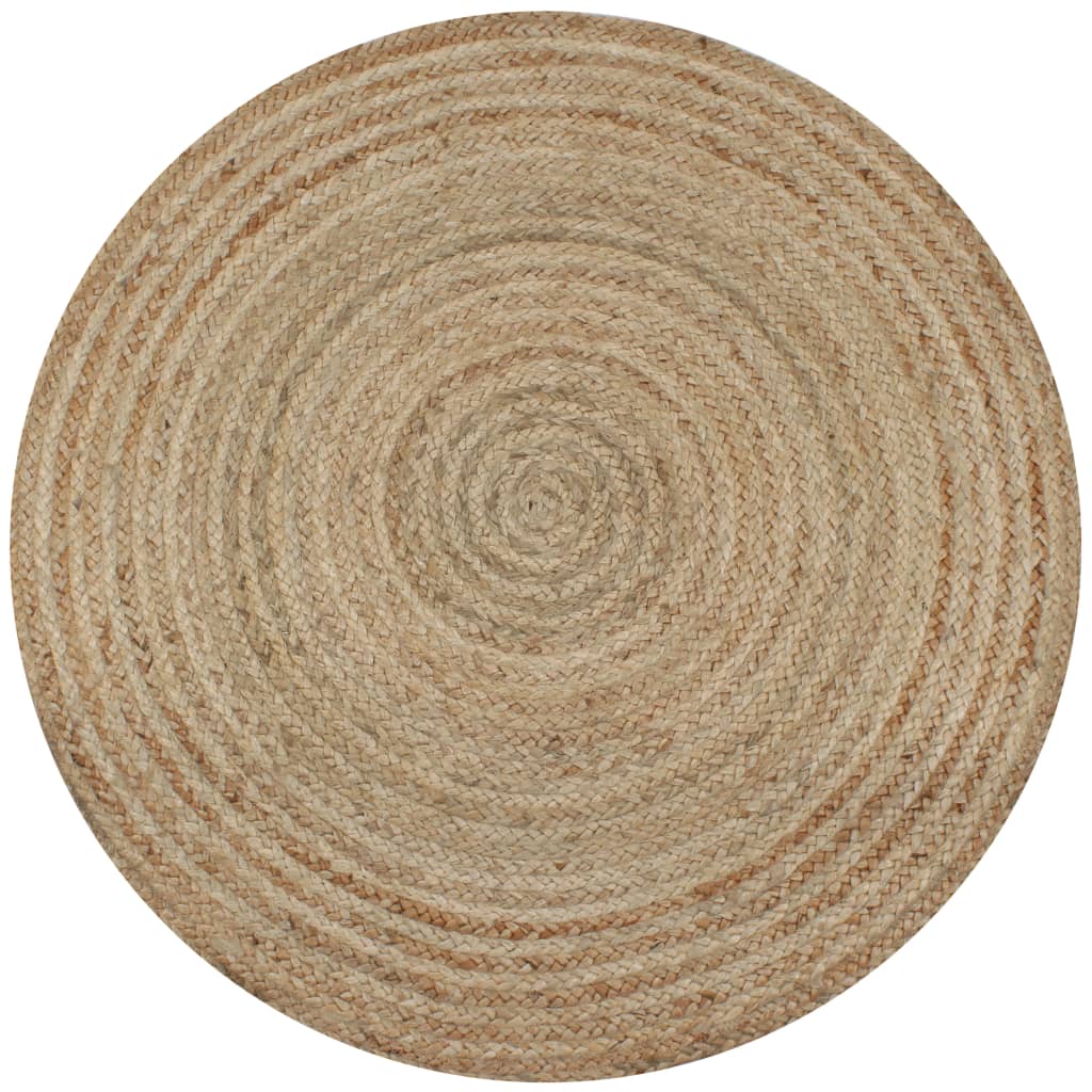 Rug, braided jute, 150cm, round