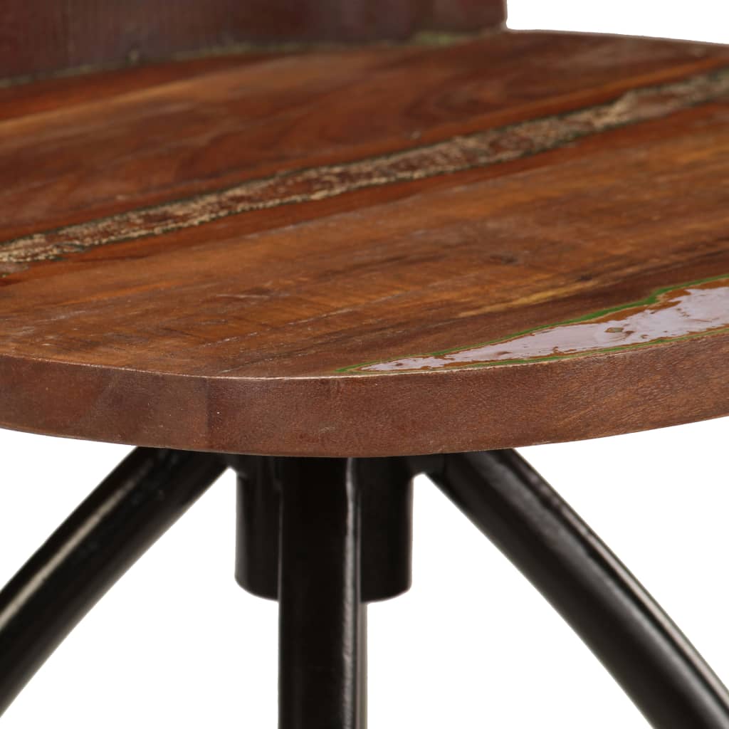 Bar stools, 2 pcs., solid reclaimed wood