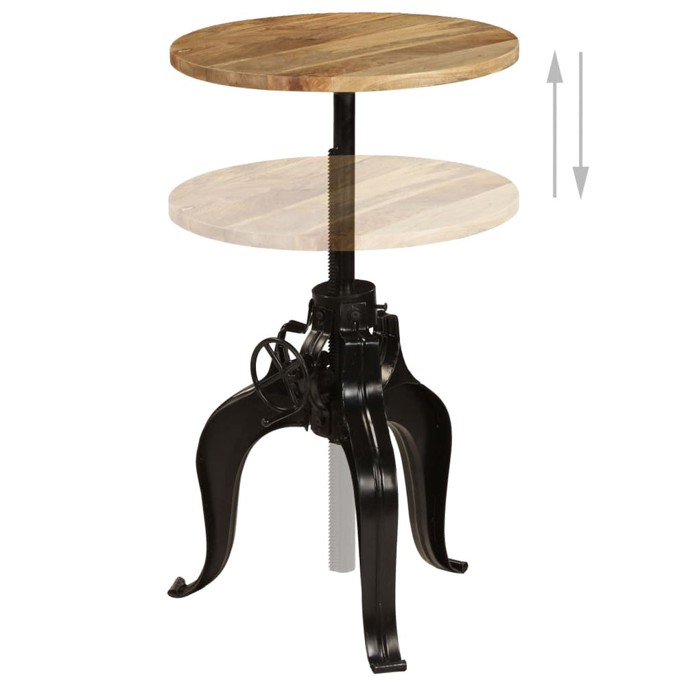 Bar table, solid mango wood, 60x(76-110)cm