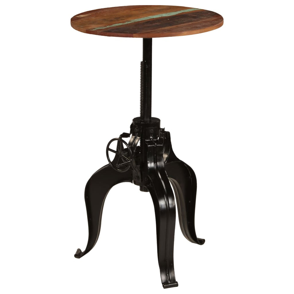 Bar table, reclaimed solid wood, 60x(76-110)cm