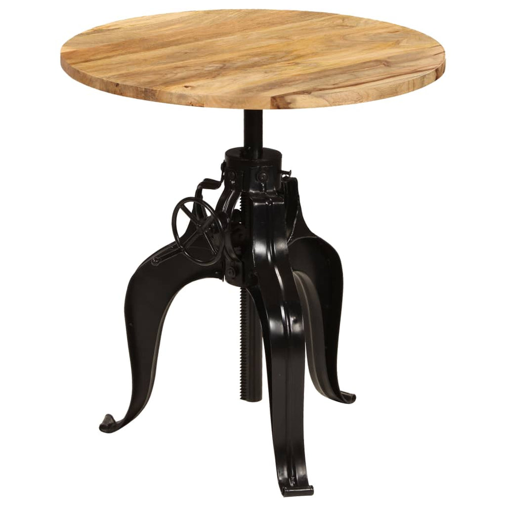Bar table, solid mango wood, 75x(76-110)cm