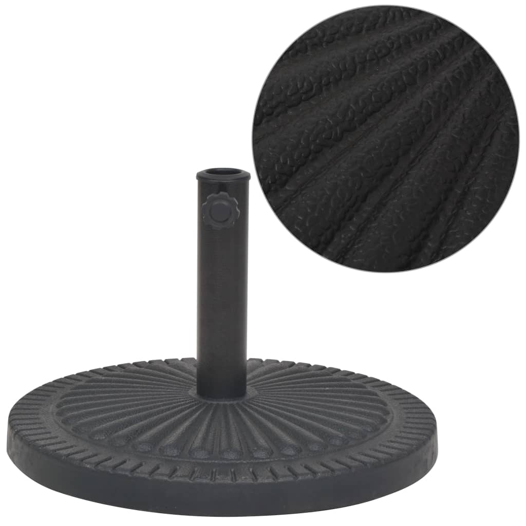 Resin parasol base, round, black, 14 kg
