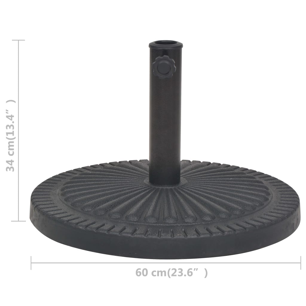 Lietussargu statīvs no sveķiem, apaļš, melns, 29 kg