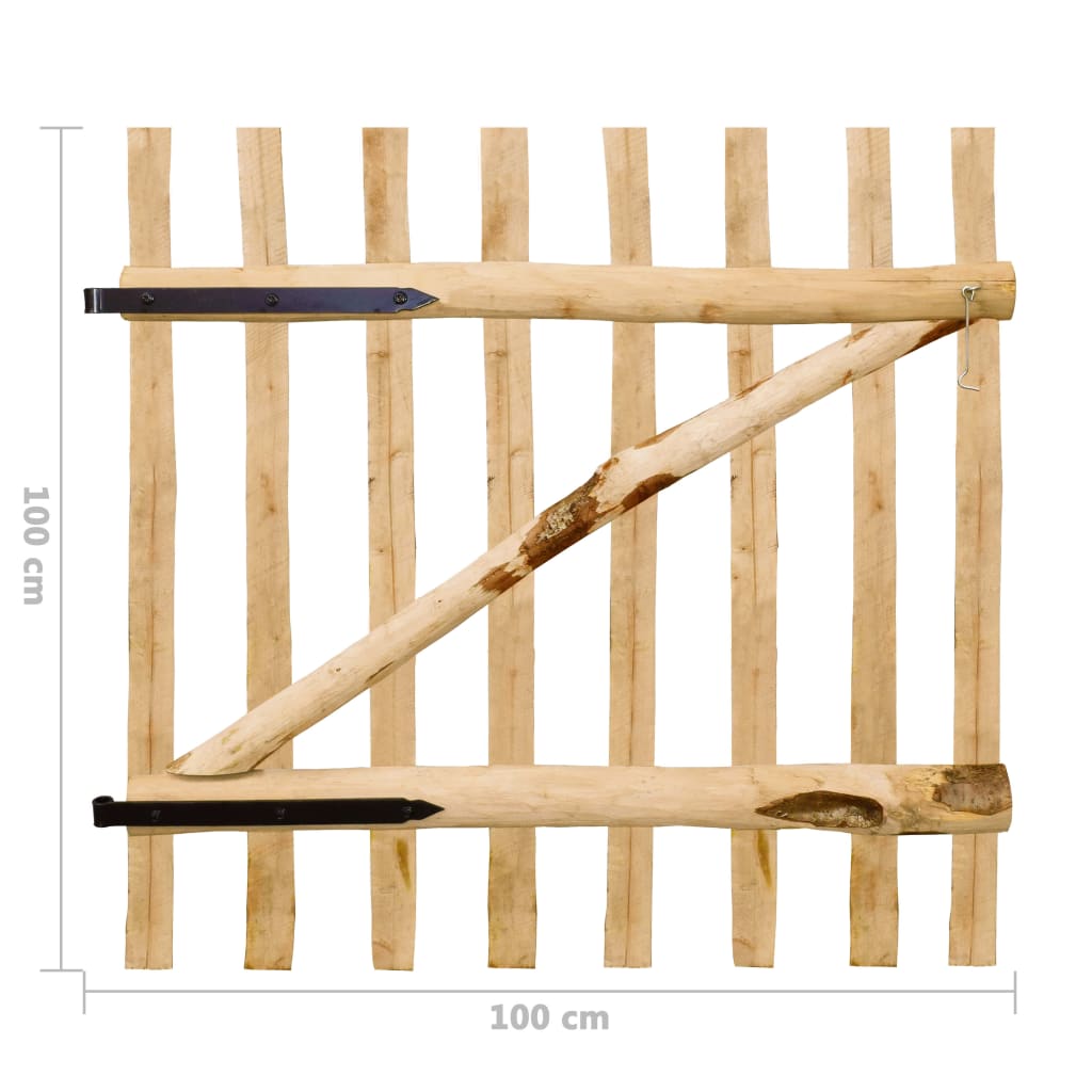 Fence gate, hazel wood, 100x100cm