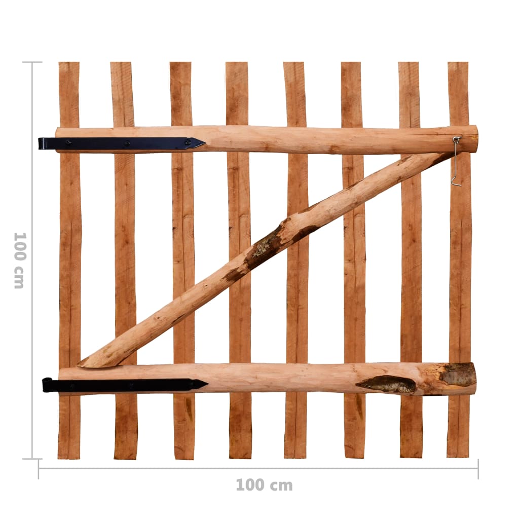 Fence gate, impregnated hazel wood, 100x100cm