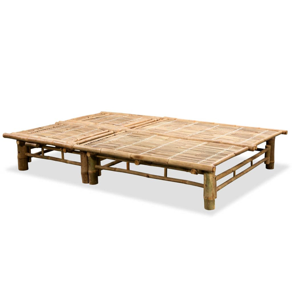 Double sun lounger, bamboo