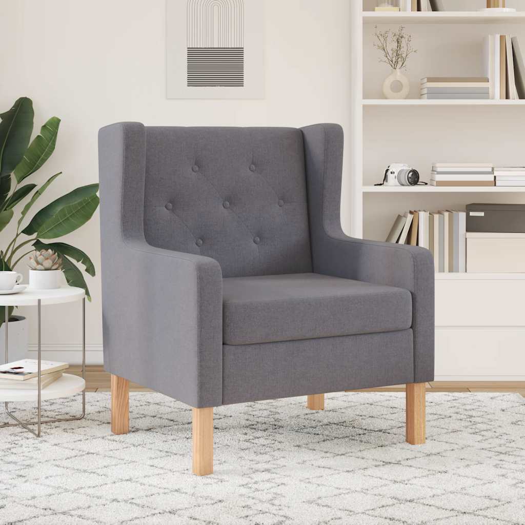 Armchair, grey, fabric