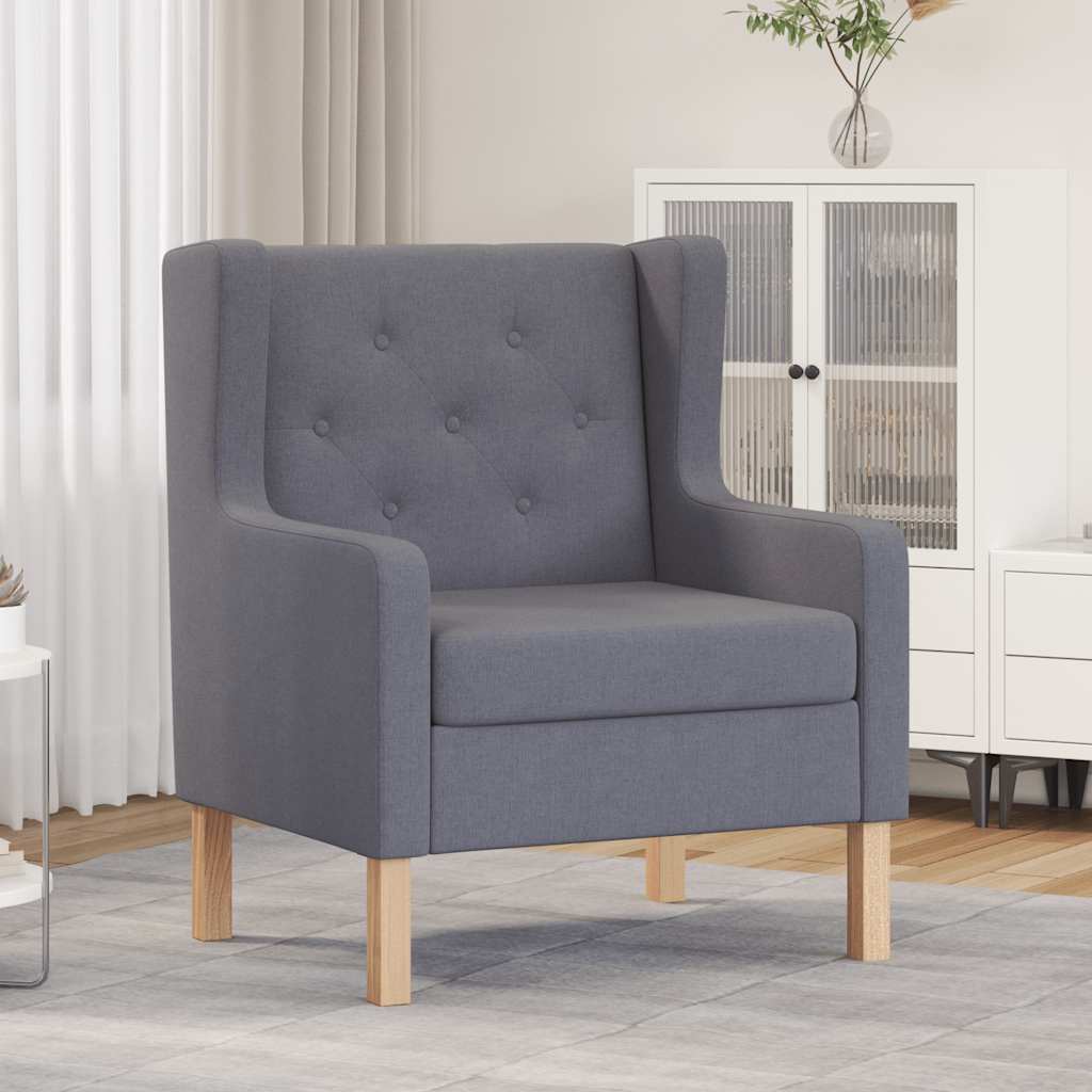 Armchair, grey, fabric