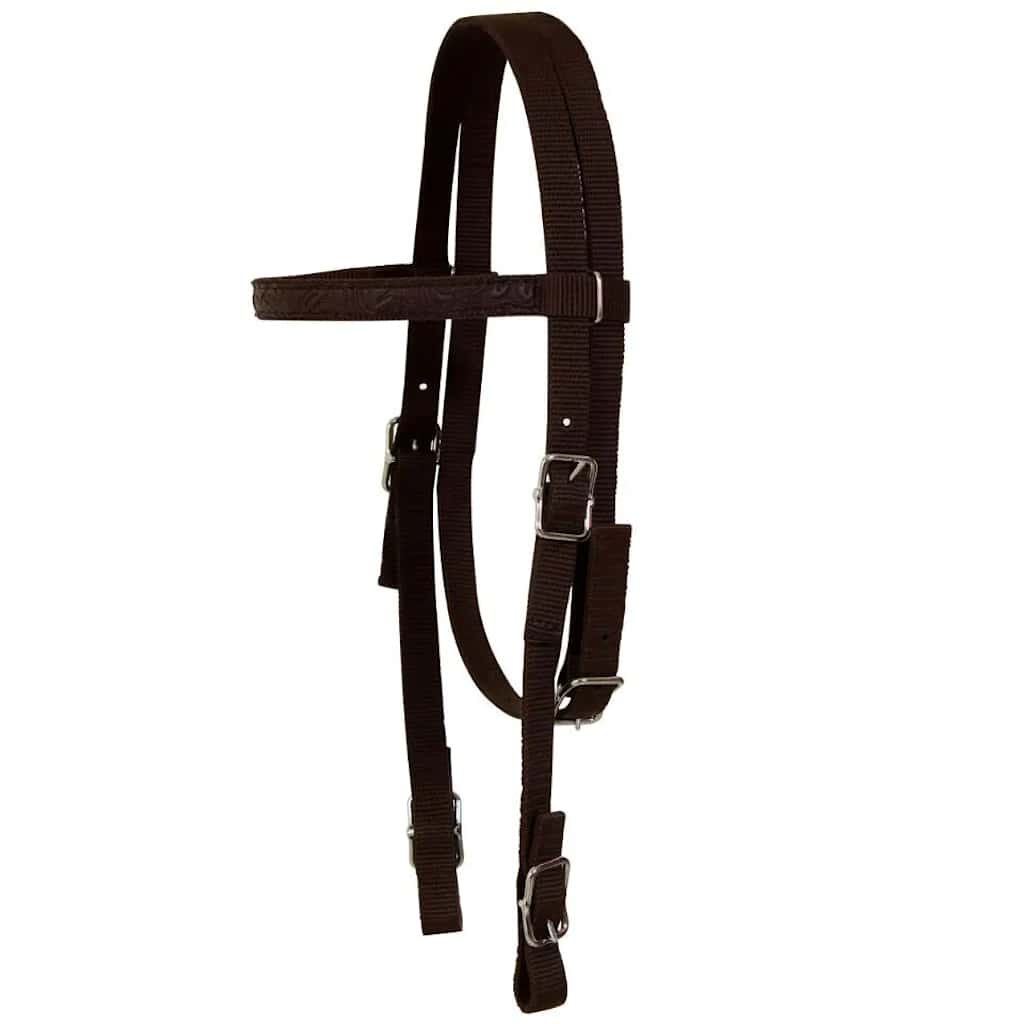 Saddle, headstall and breastplate, real leather, 15", brown
