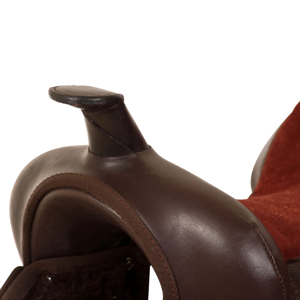 Saddle, headstall and breastplate, real leather, 15", brown
