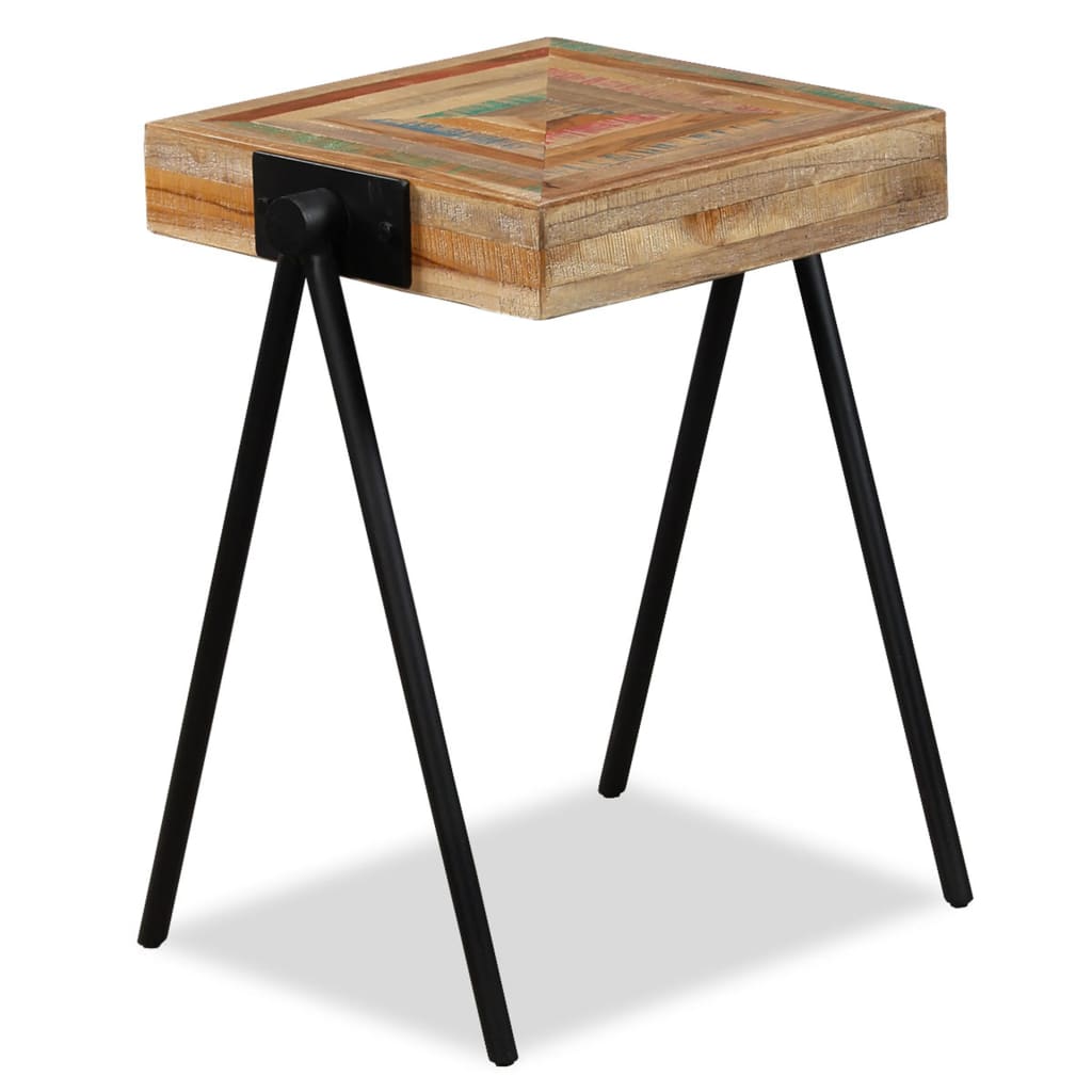 Side table, solid reclaimed teak