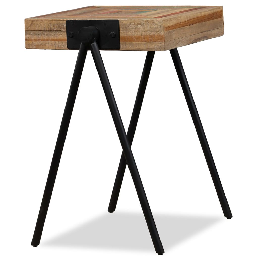 Side table, solid reclaimed teak