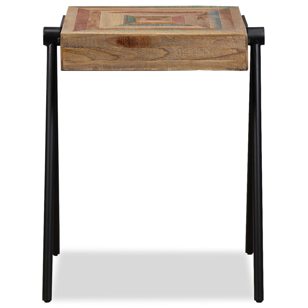 Side table, solid reclaimed teak