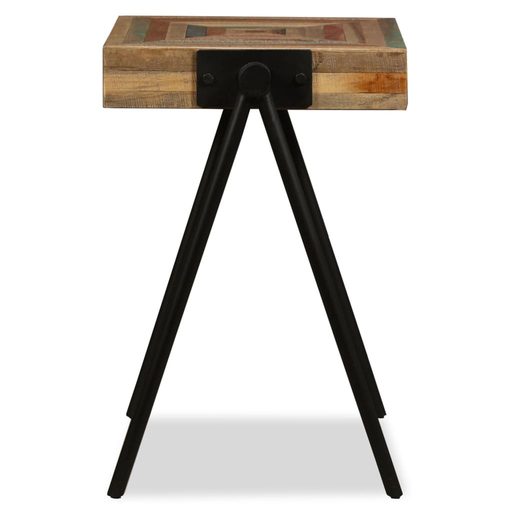 Side table, solid reclaimed teak
