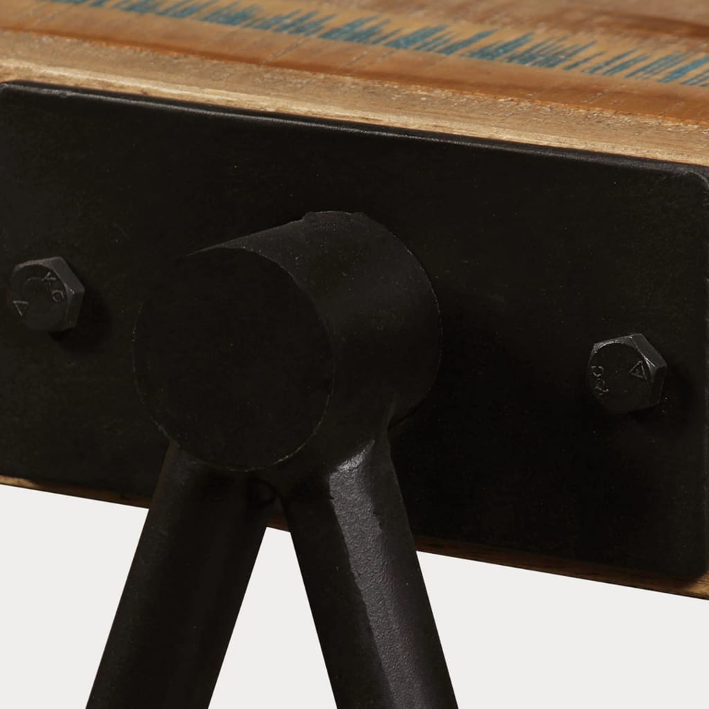 Side table, solid reclaimed teak