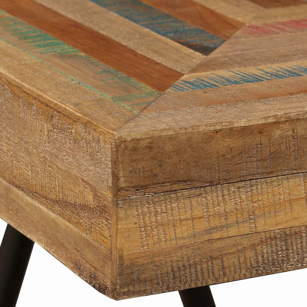 Side table, solid reclaimed teak