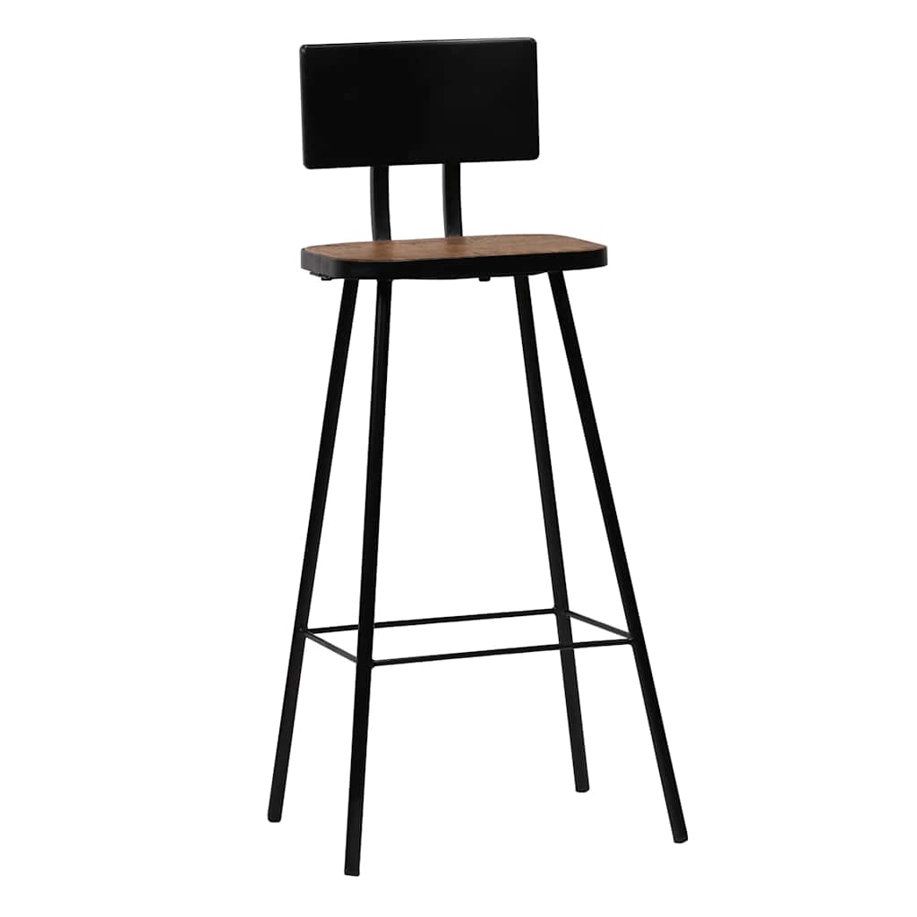 Bar stools, 4 pcs., solid reclaimed wood