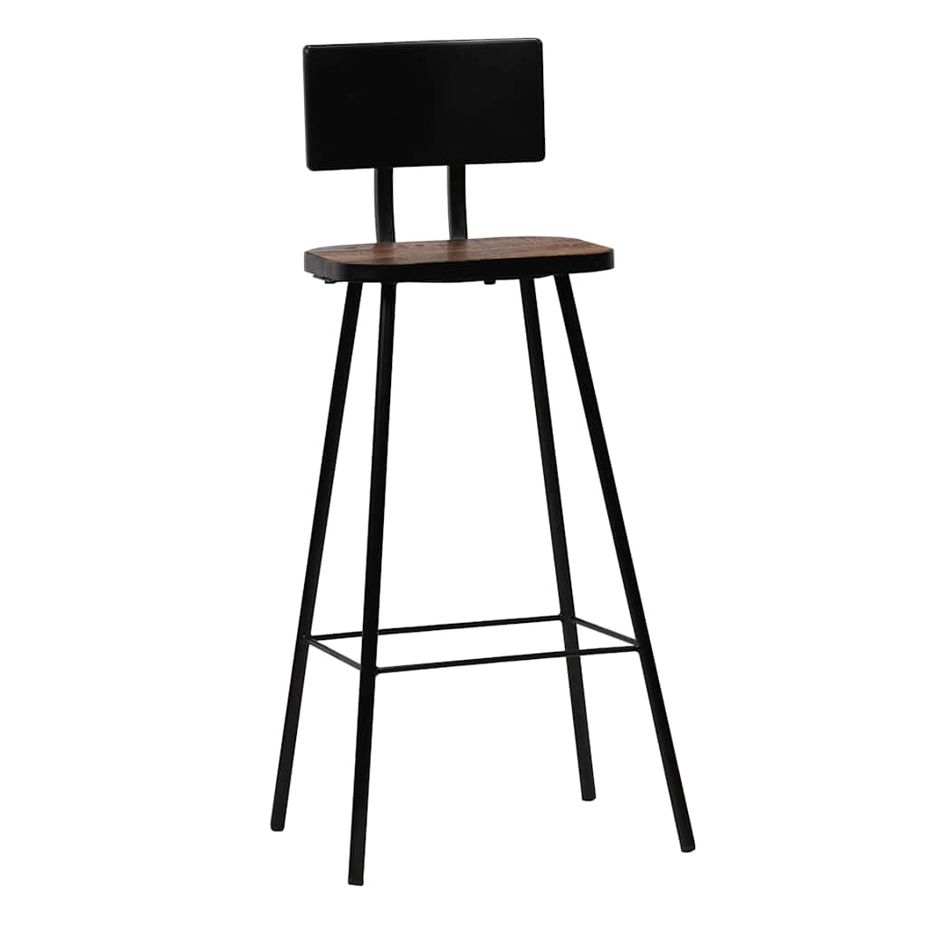 Bar stools, 4 pcs., solid reclaimed wood