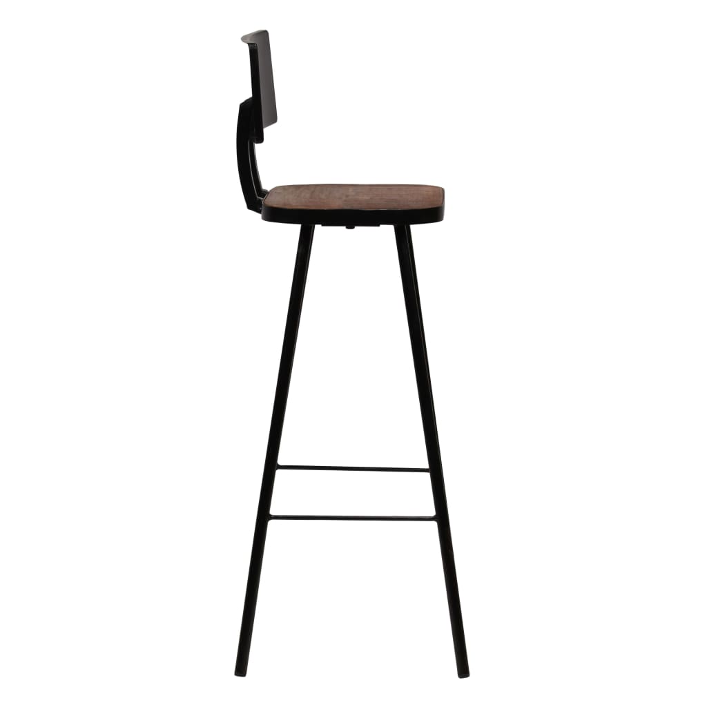 Bar stools, 4 pcs., solid reclaimed wood