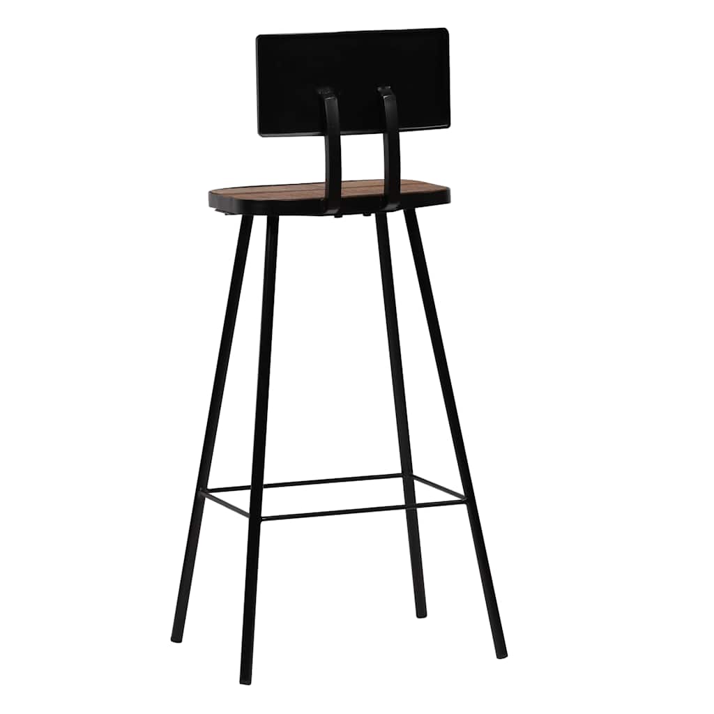 Bar stools, 4 pcs., solid reclaimed wood