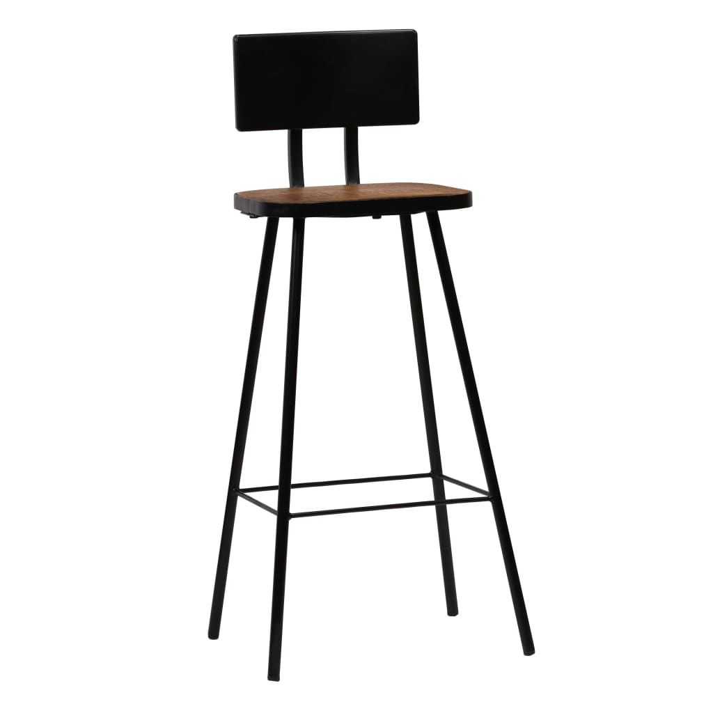 Bar stools, 4 pcs., solid reclaimed wood
