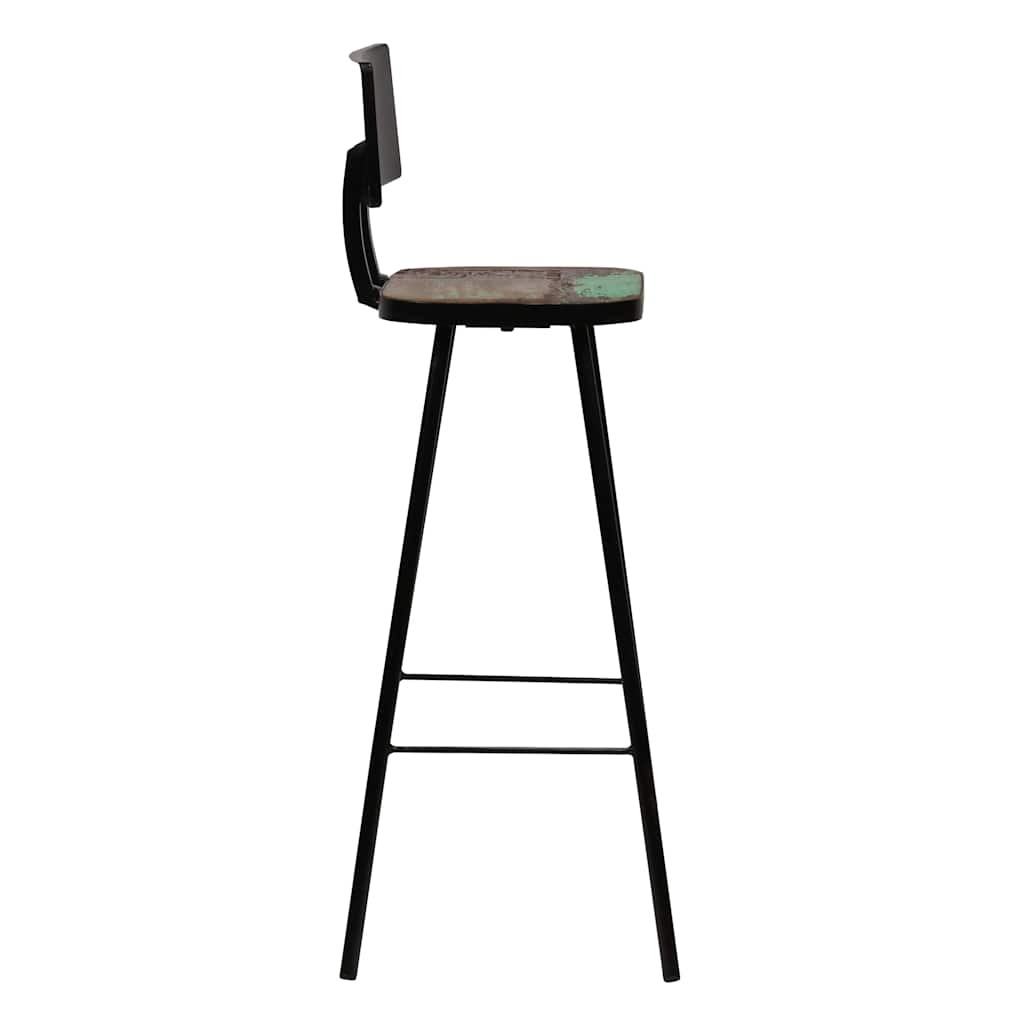 Bar Stools, 2 pcs, Solid Reclaimed Wood